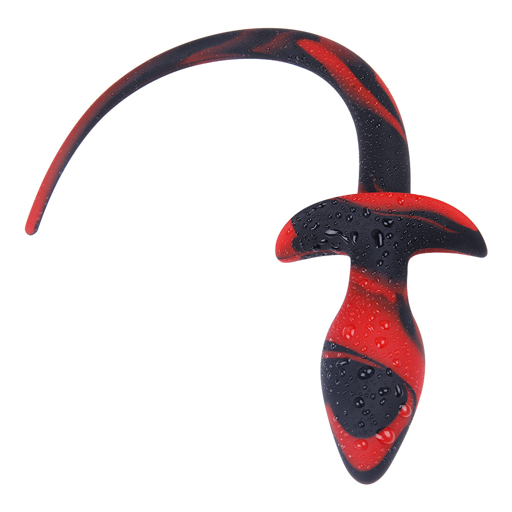 h26龙尾液态硅胶mini肛塞阳具造型独特可双穴同入后庭尾巴肛门塞