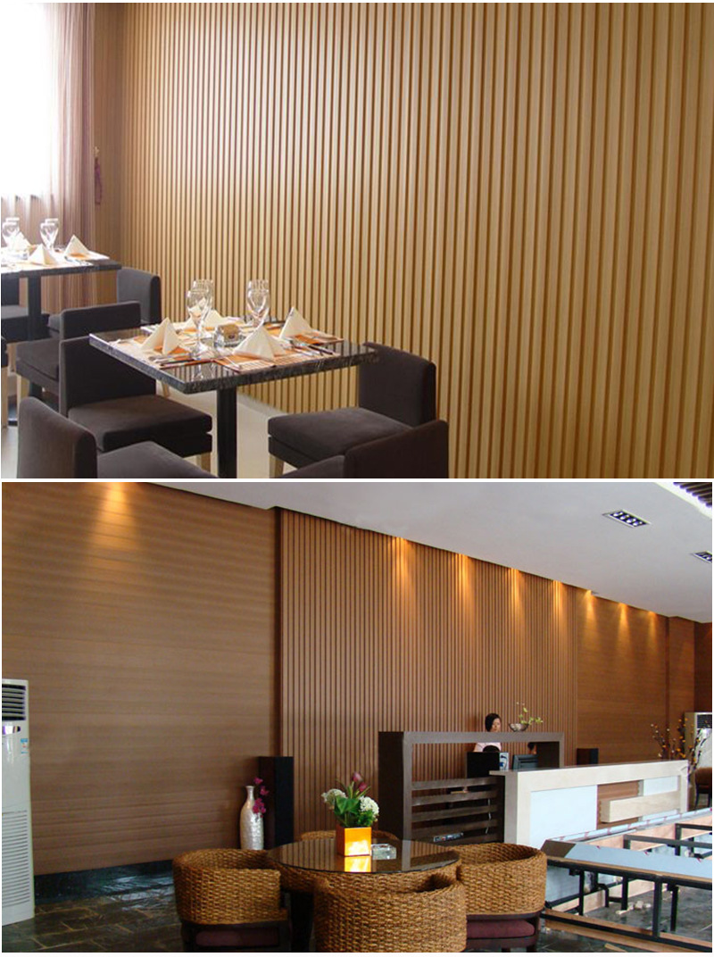 厂家直销 生态木墙板覆膜159小长城天花吊顶阳台木塑pvc装饰材料