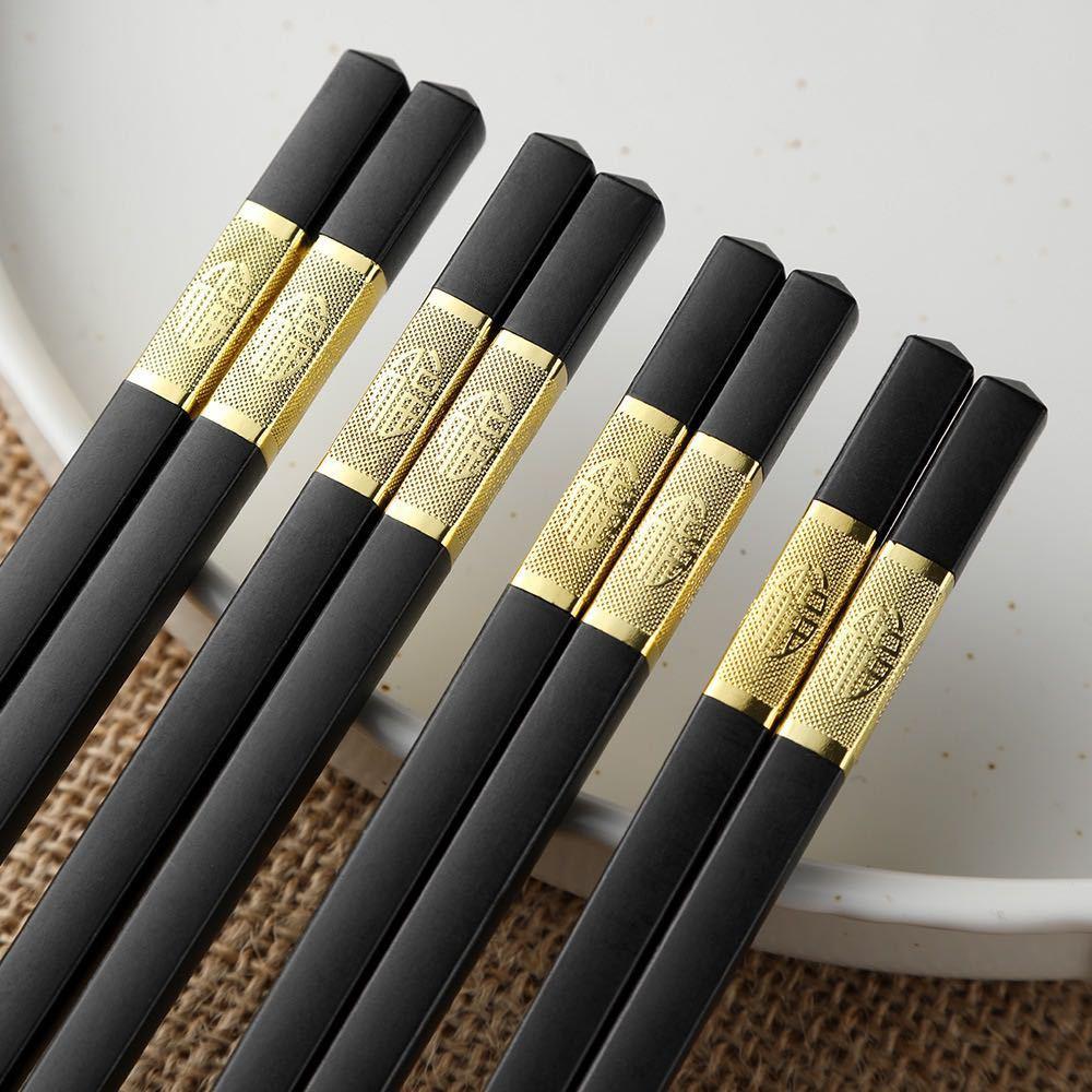 直播福利秒杀高档合金筷子精美筷子福字当头厨具精致金字筷