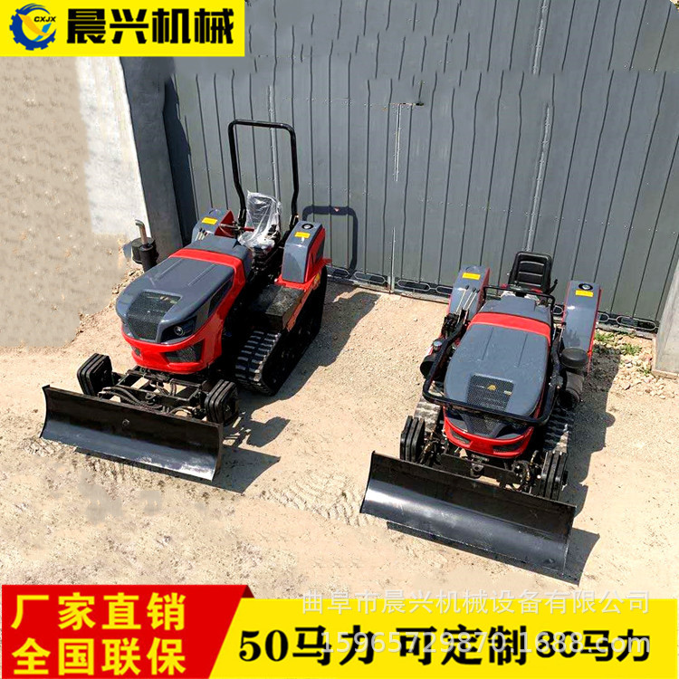 晨兴座驾式履带旋耕机 50马力多缸履带拖拉机 可配套多种机具