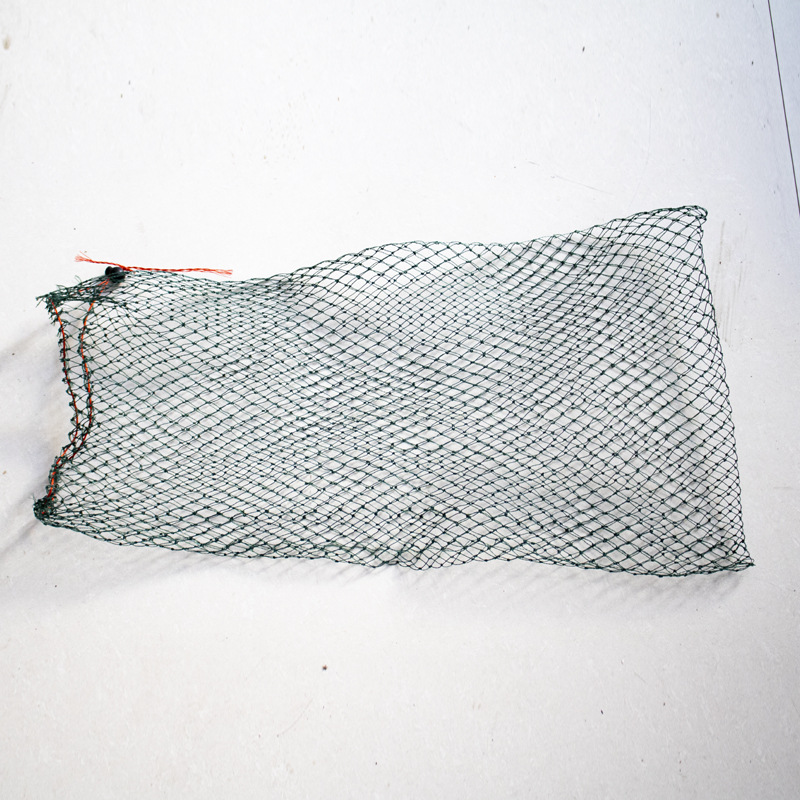 简易编织小鱼护 平底束口鱼护渔网兜渔具渔护定制批发