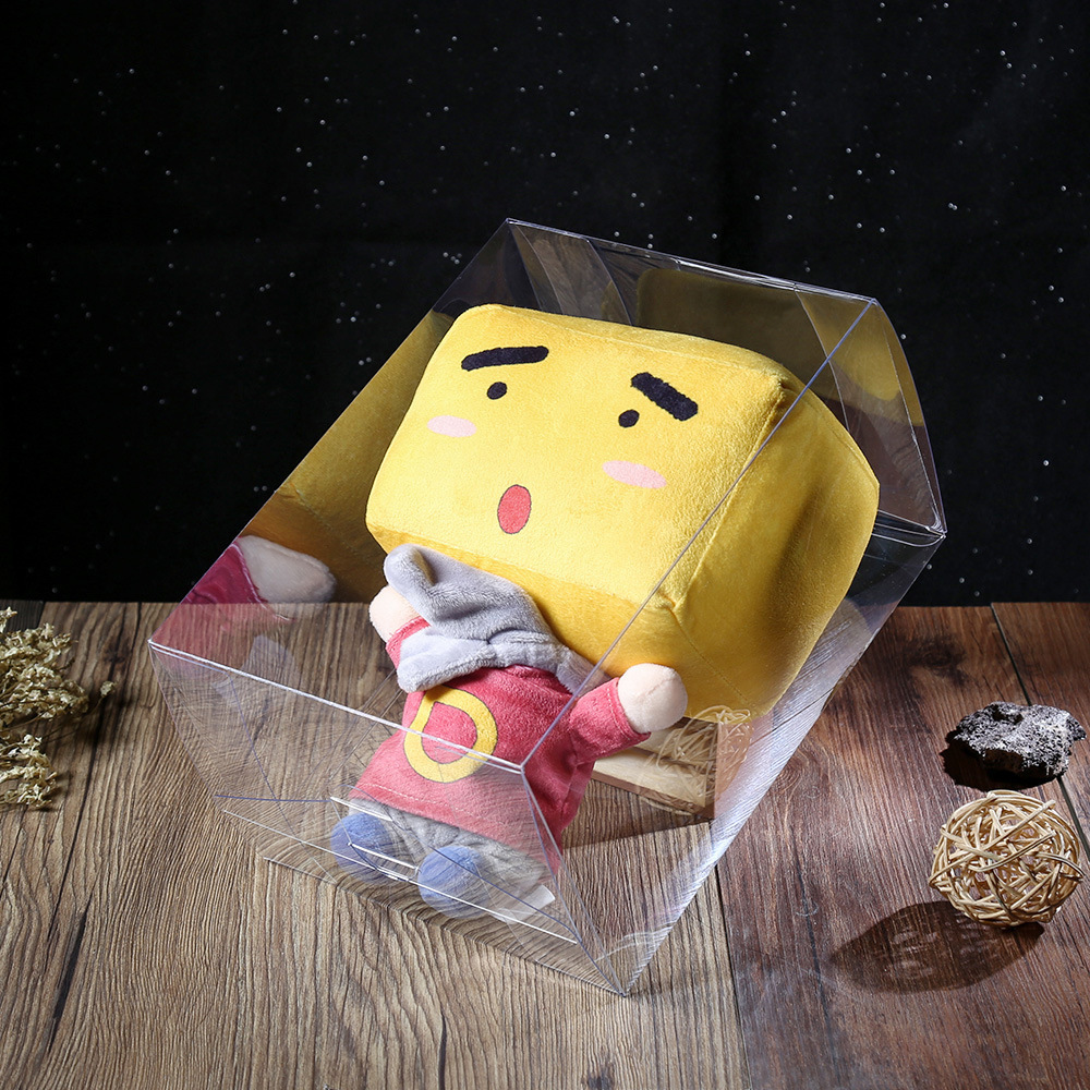 厂家定做pvc包装盒透明pet毛绒公仔娃娃玩具塑料盒pp盒子logo定制