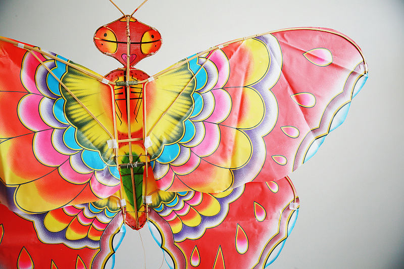 潍坊传统竹子骨架中蝴蝶风筝 装饰 布展 商务礼品