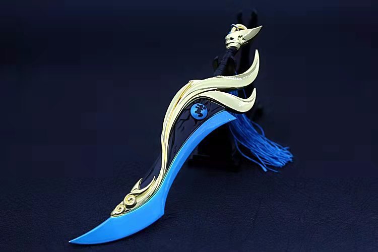 游戏周边凯神兽皮肤青龙志武器刀金属未开刃模型摆件玩具