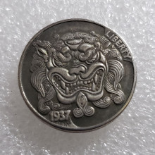 仿古工艺品1937-S水牛流浪者银元硬纪念币外国币钱币#471