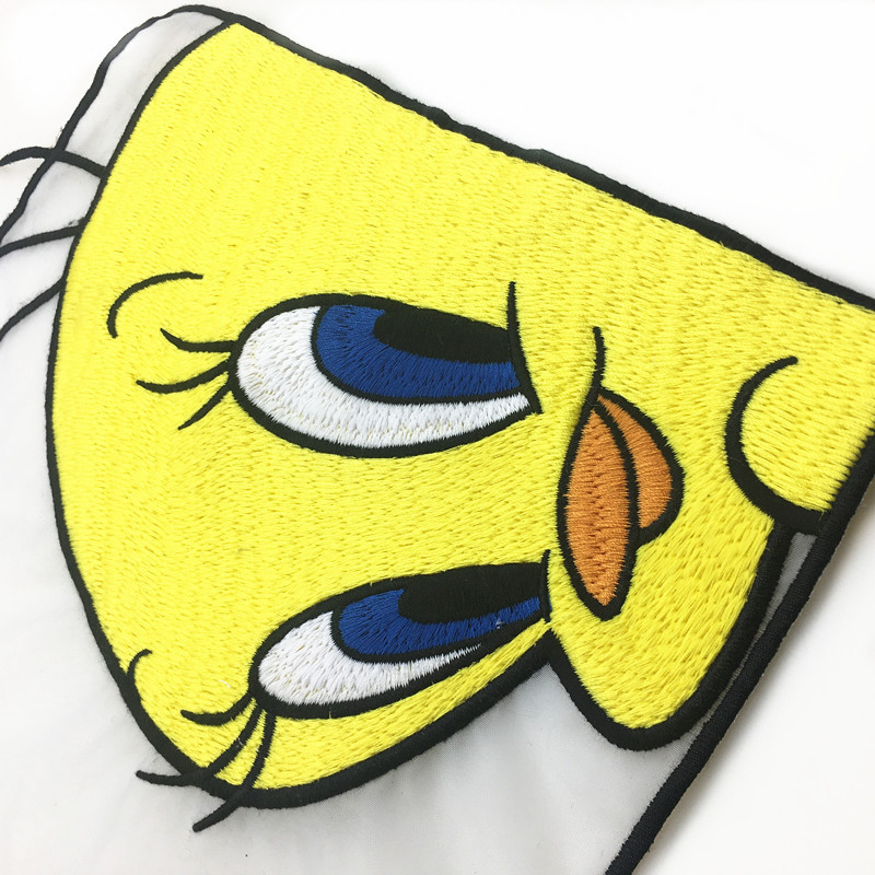 2020潮流畅销个性diy服装辅料欧根纱刺绣创意小黄鸭布贴补丁批发