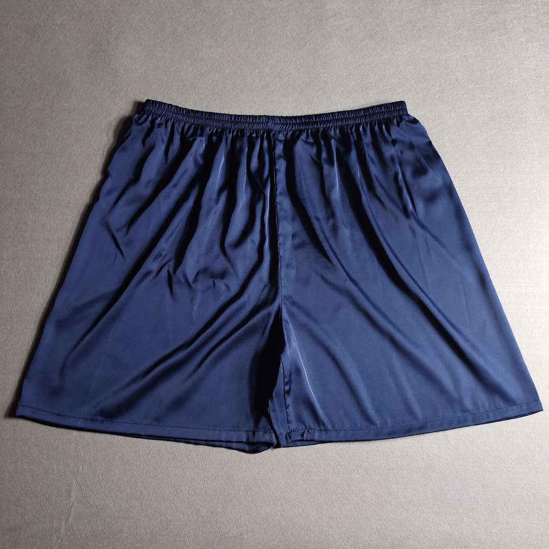 早望仿真丝绸大码冰丝睡裤短裤男士夏季休闲五分裤宽松平角裤潮流
