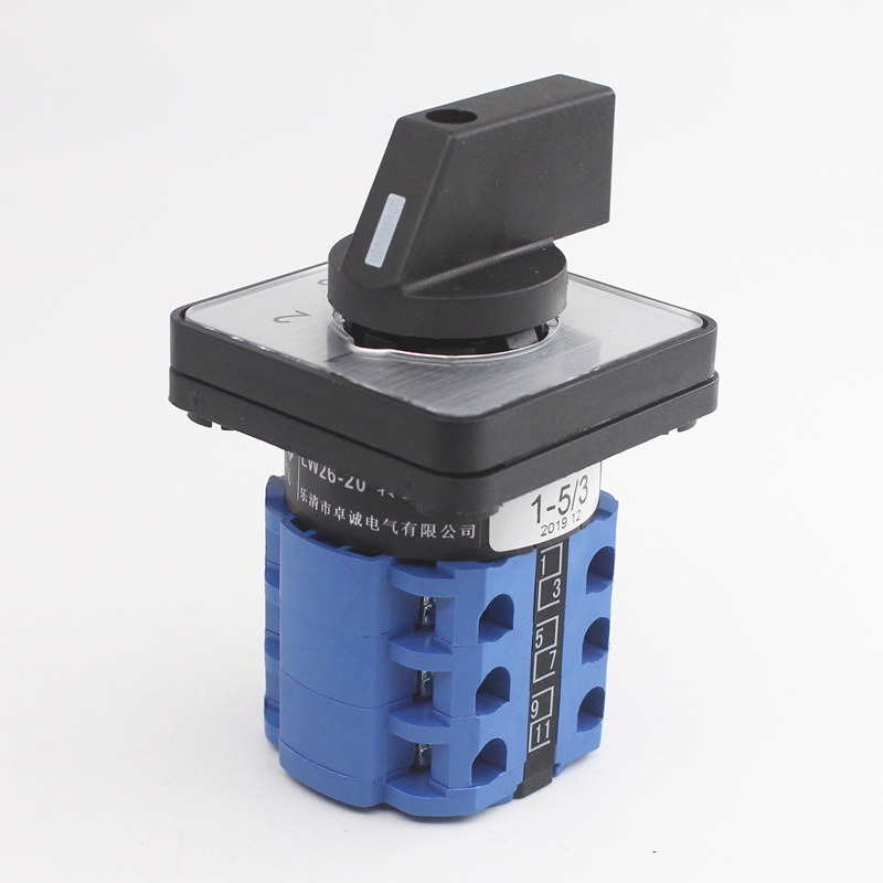 lw26-20五档三节单线五组电源电压信号切换5选一控制万能转换开关