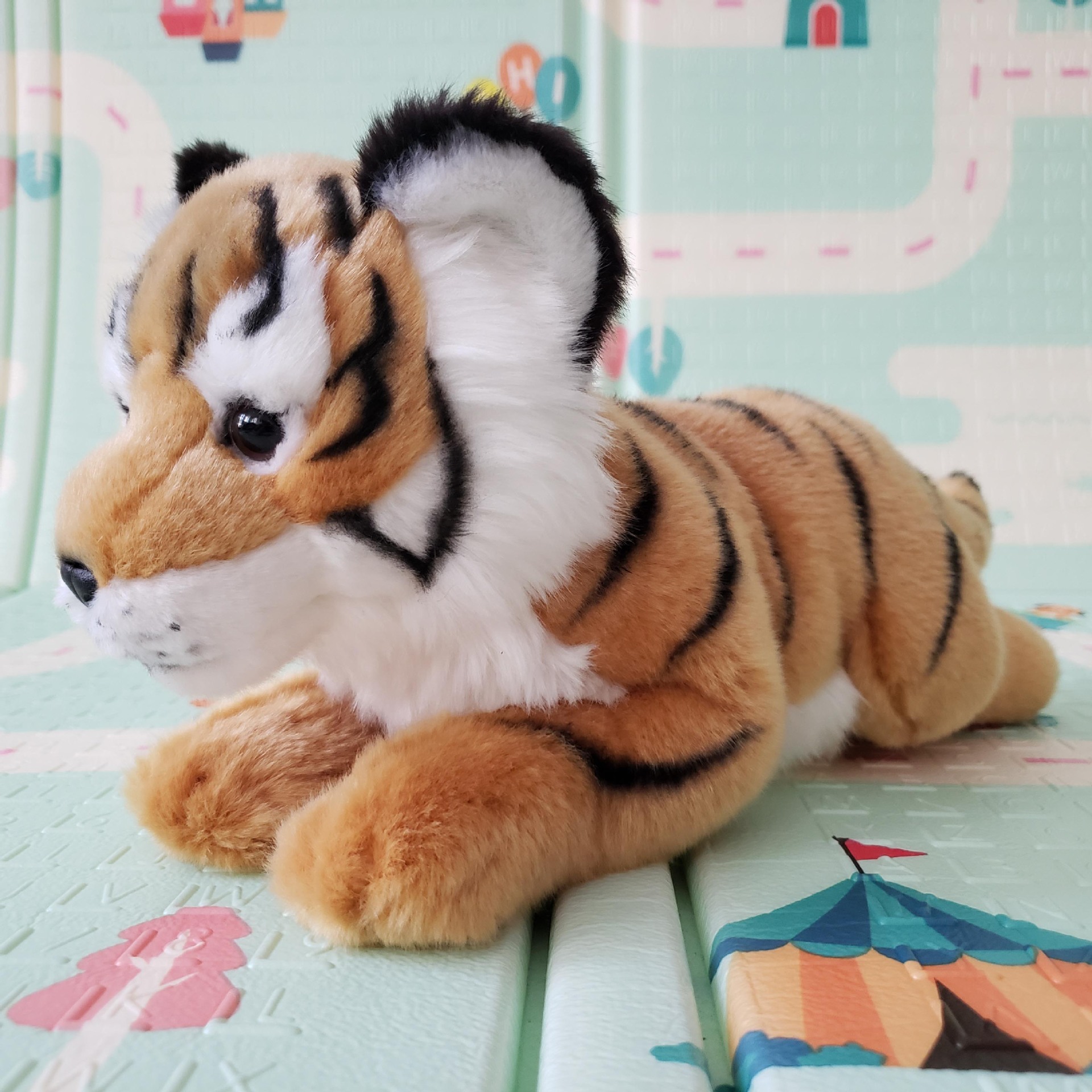 茶山玩具厂定制企业吉祥物仿真动物毛绒老虎公仔现货批发抓机娃娃