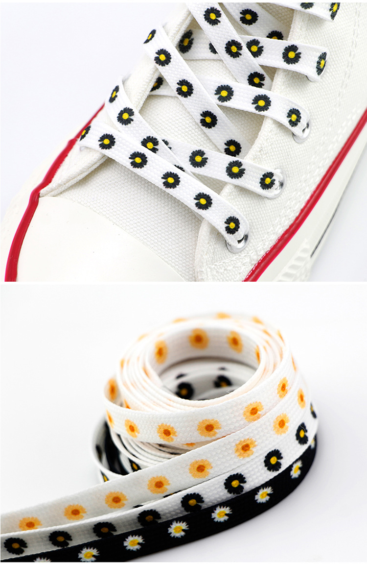 小雏菊鞋带1970s空军一号篮球小白帆布鞋挂坠印花奶油装饰扣鞋链