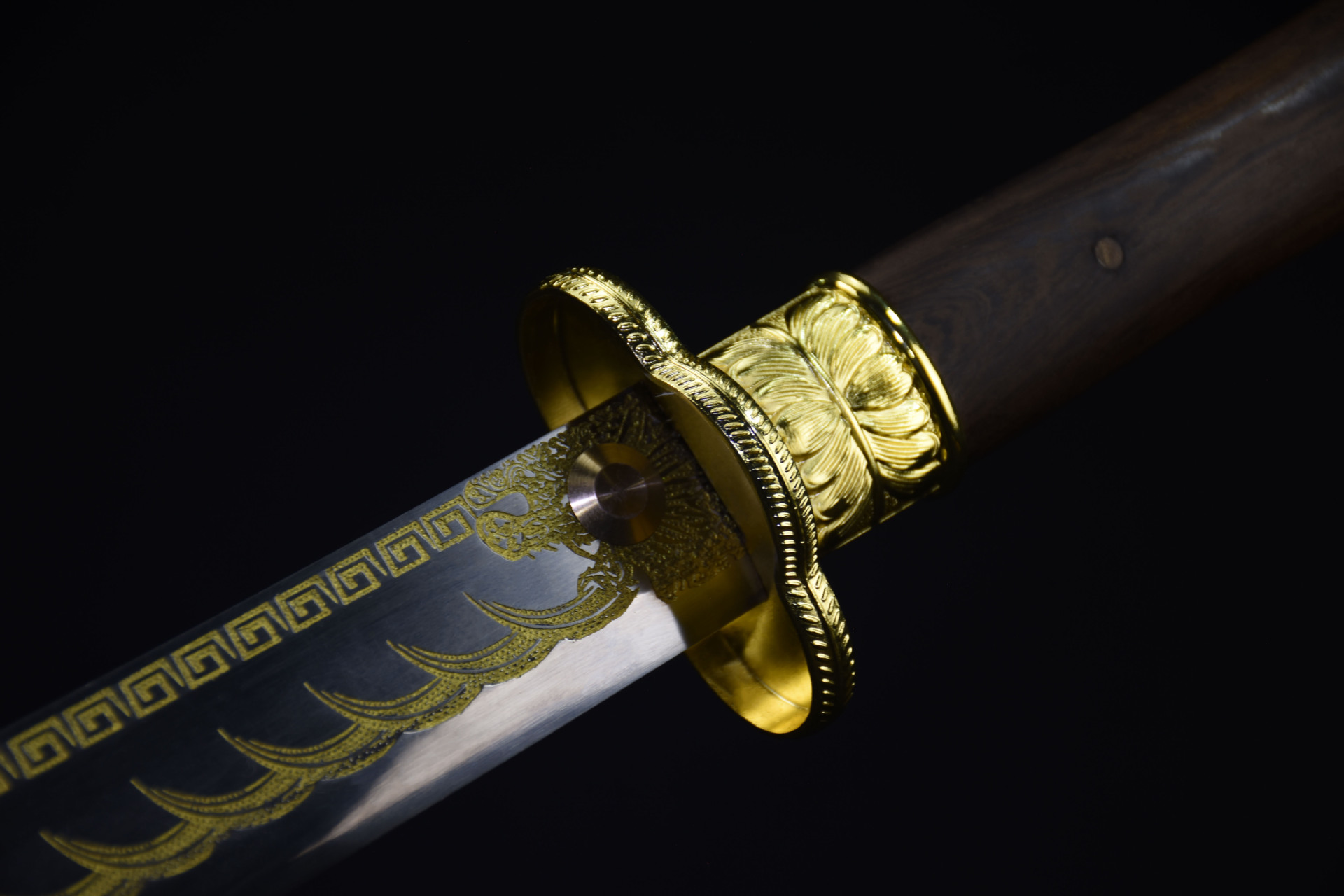 龙泉市刀剑高锰钢防身双手刀一体康熙战刀唐横刀长刀冷兵器未开刃