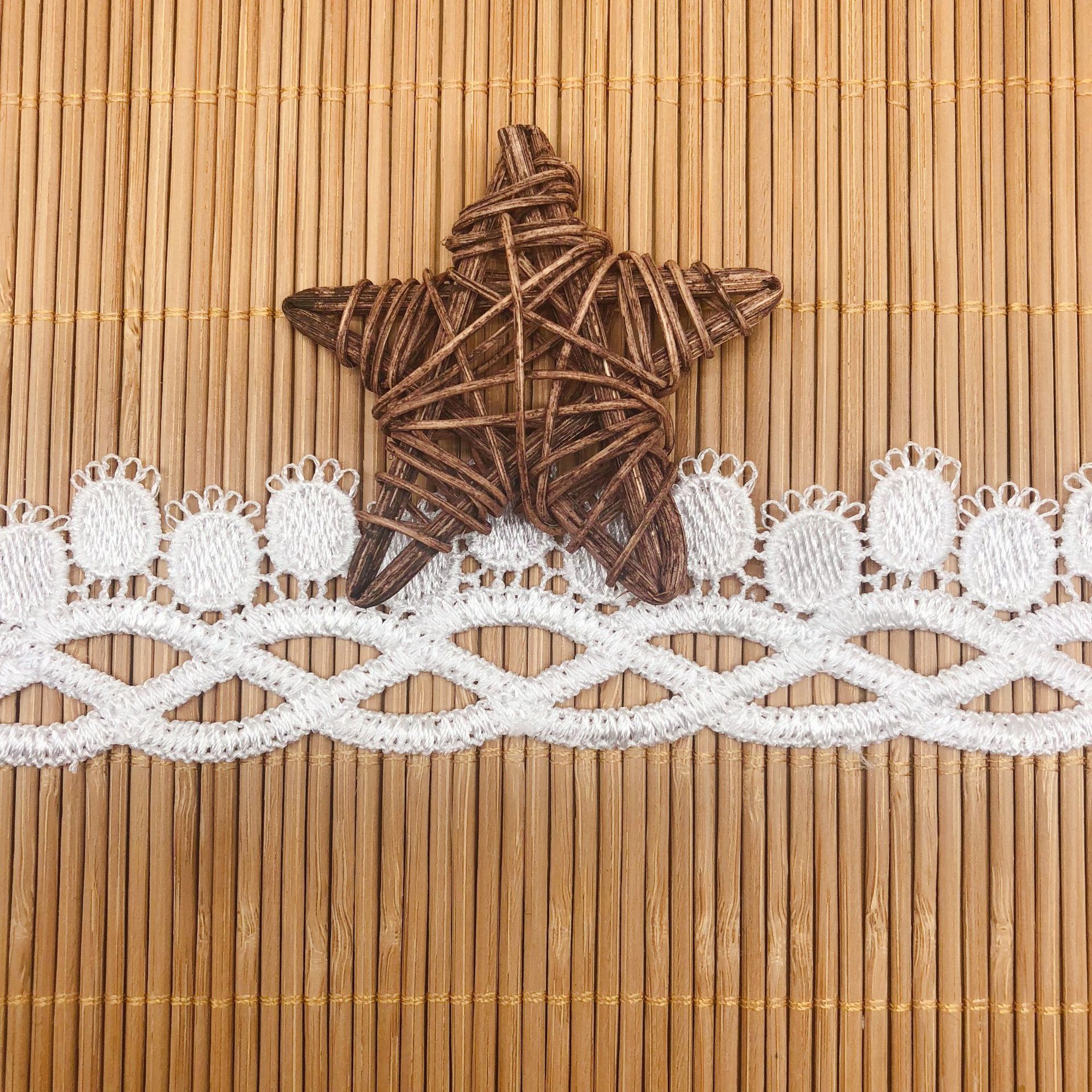 洛丽塔花边 连衣裙袖口洋装裙摆配饰涤纶镂空豆豆波浪 水溶花边