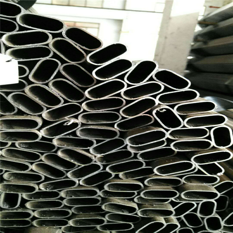 异型管厂家加工各种规格鸭蛋形椭圆管 建设大棚用镀锌平椭圆