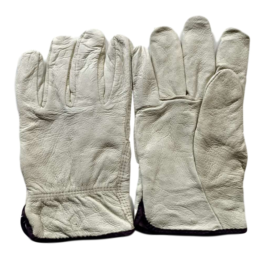 现货批发猪皮头层全皮手套劳保用品劳工防护司机真皮手套花园手套