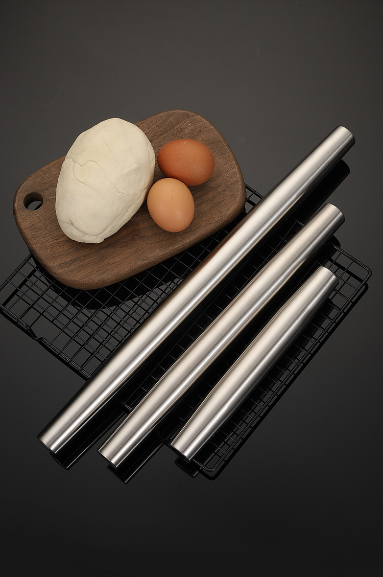 304不锈钢擀面杖 家用干面棍 厨房擀面神器赶面棍 面棒面粉棒