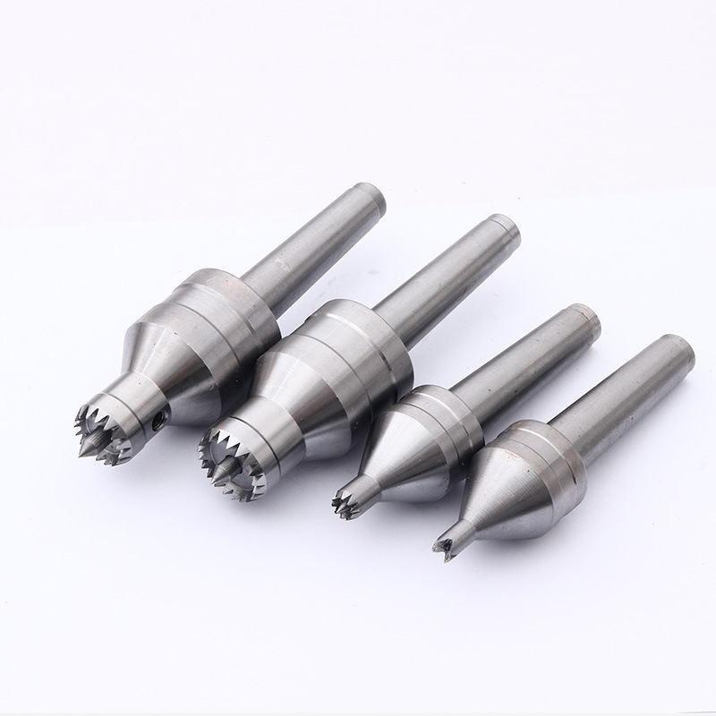 mt2# 木工车床顶尖 木工木头回转驱动顶尖带齿拨盘梅花固定顶针