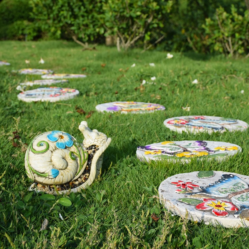 别墅庭院花园布置摆件户外草坪装饰垫脚石汀步石园林景观雕塑小品