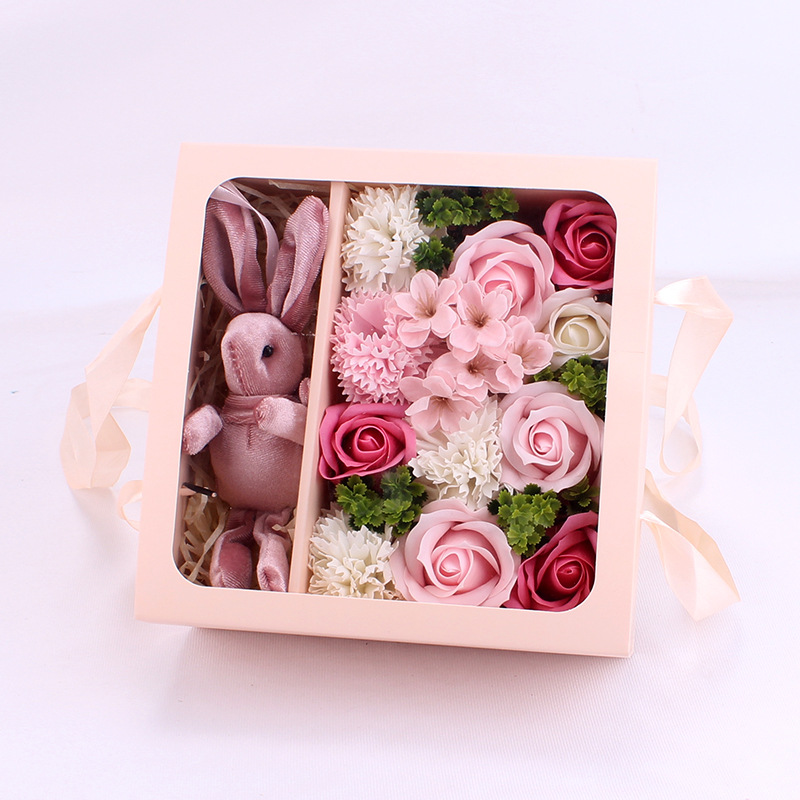 Mother's Day Flower Carnation Amazon Hot 520 Valentine's Day Creative Gift Practical Rose Soap Flower Gift Box