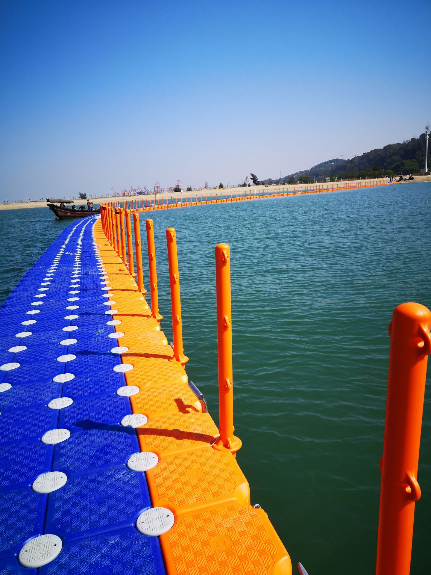 【小额批发】国外水上浮台浮筒 全新原料 游船浮动码头 钓鱼浮桥