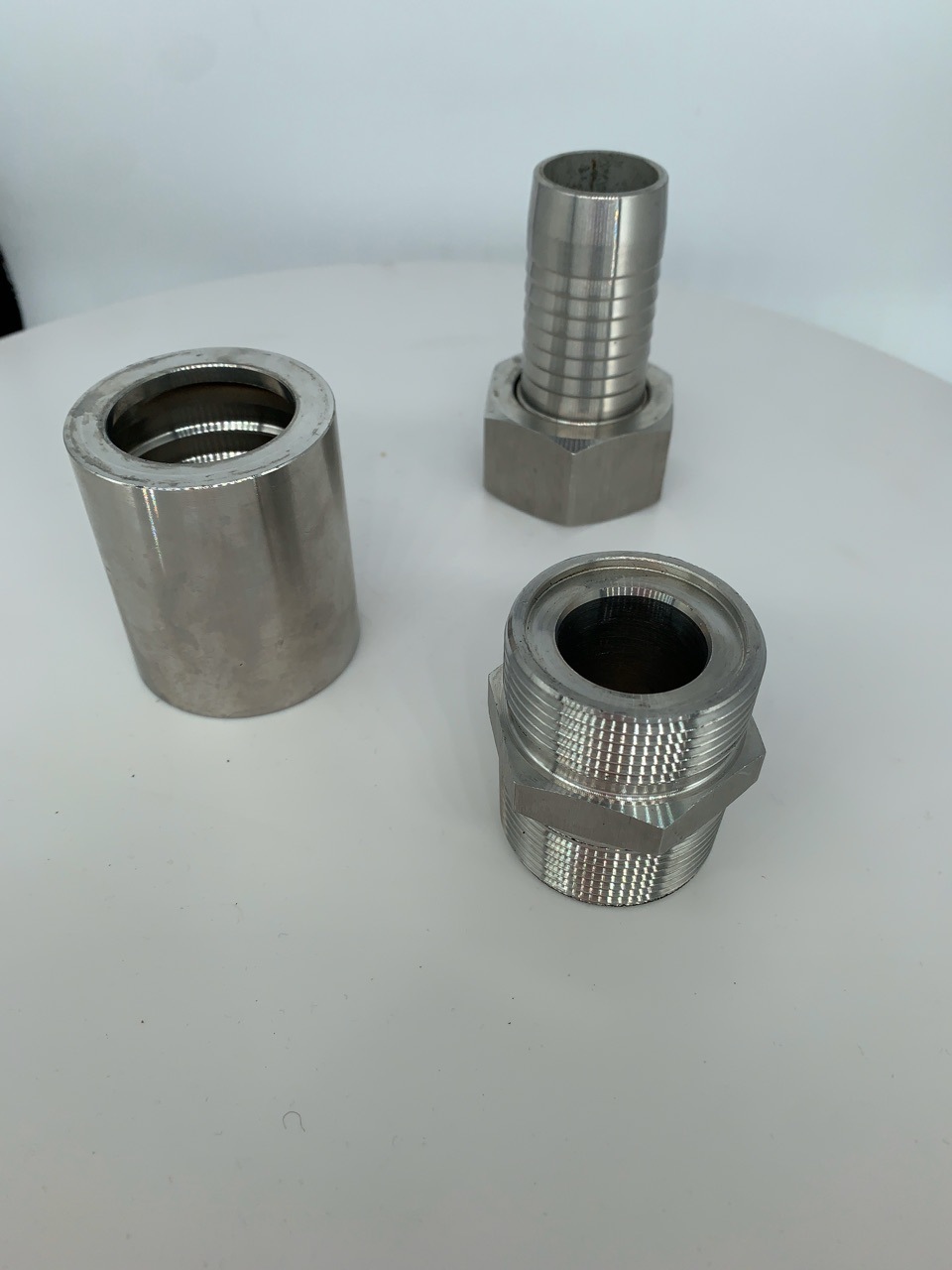 胶管接头不锈钢304材质纯正工期短现货供应304液压扣压式接头