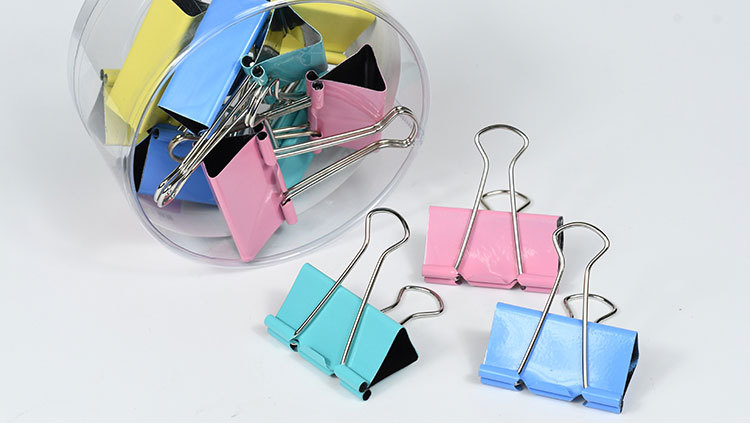 彩色长尾夹子整理夹工具中号文具固定燕尾夹小办公用品试卷夹