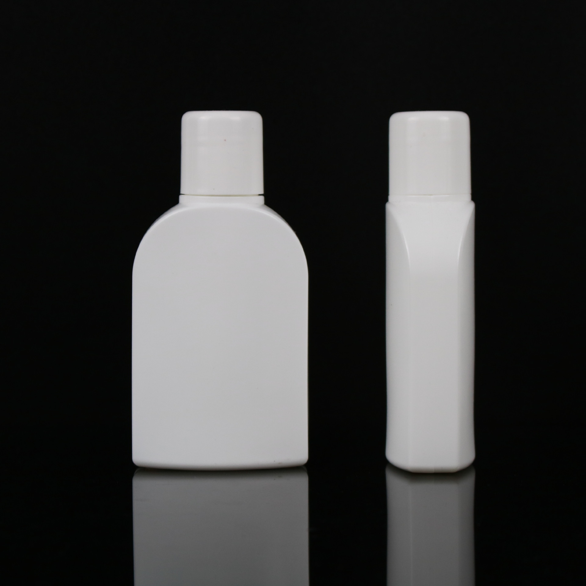 100ml妇科洗液瓶 pe小容量消毒剂瓶 扁形清洁剂瓶 颜色形状可定制