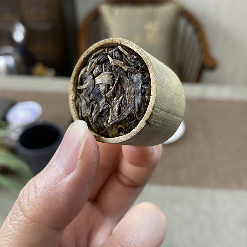 批发云南普洱茶易武竹香茶古树茶原料香竹茶 生茶250克竹筒茶生普