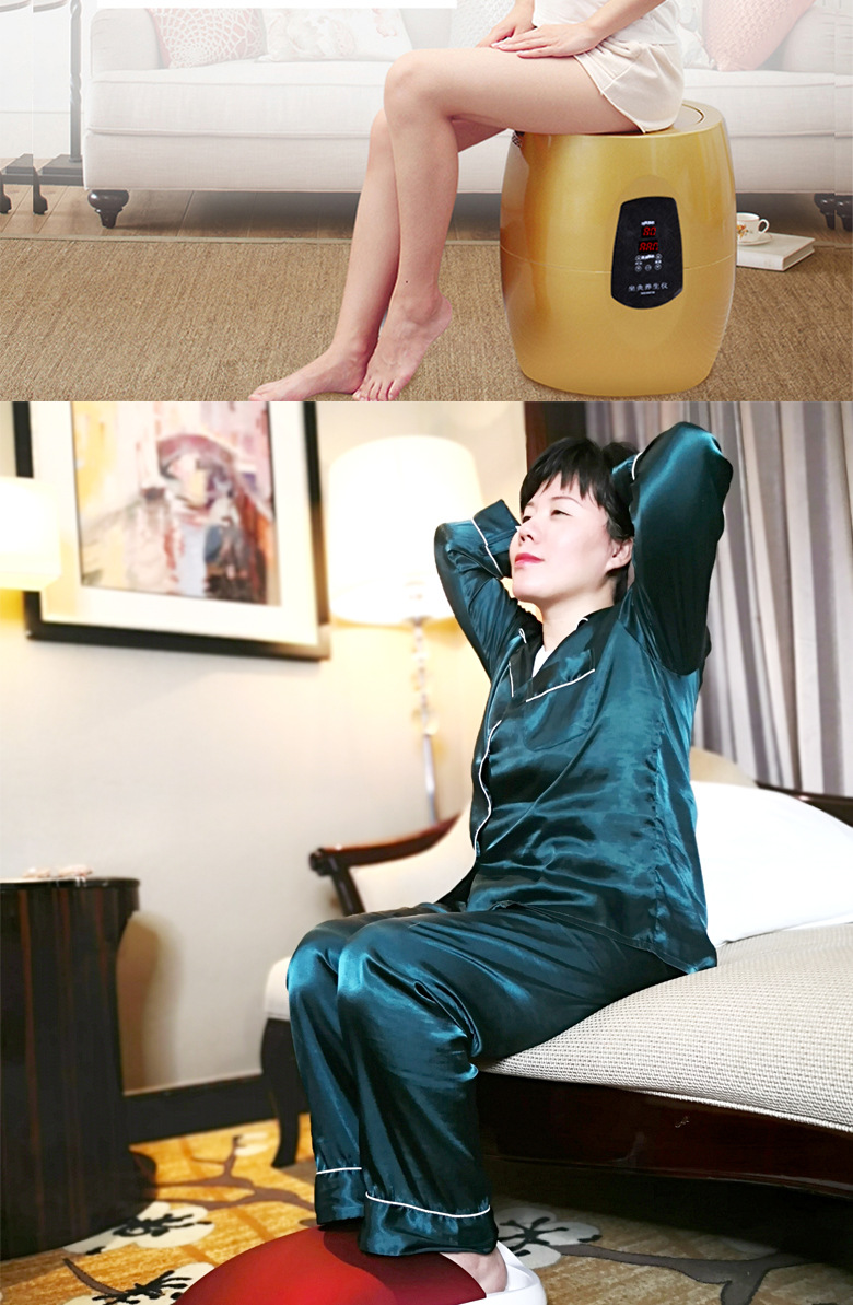 无烟坐灸仪红光靠背加热家用坐熏仪蒲团灸坐垫艾灸仪温灸一件代发