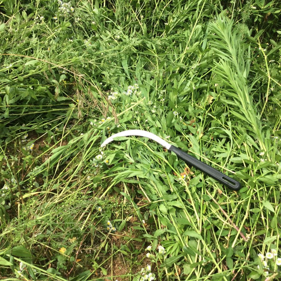 黑胶柄锯镰塑钢禾镰建筑排栅扎篾割刀工地胶篾切割刀稻谷收割镰刀