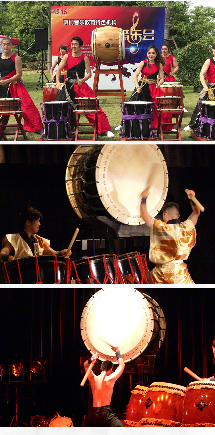 厂家定制日本太鼓 缔太鼓演出表演牛皮鼓 成人歌舞伎民谣打击乐器