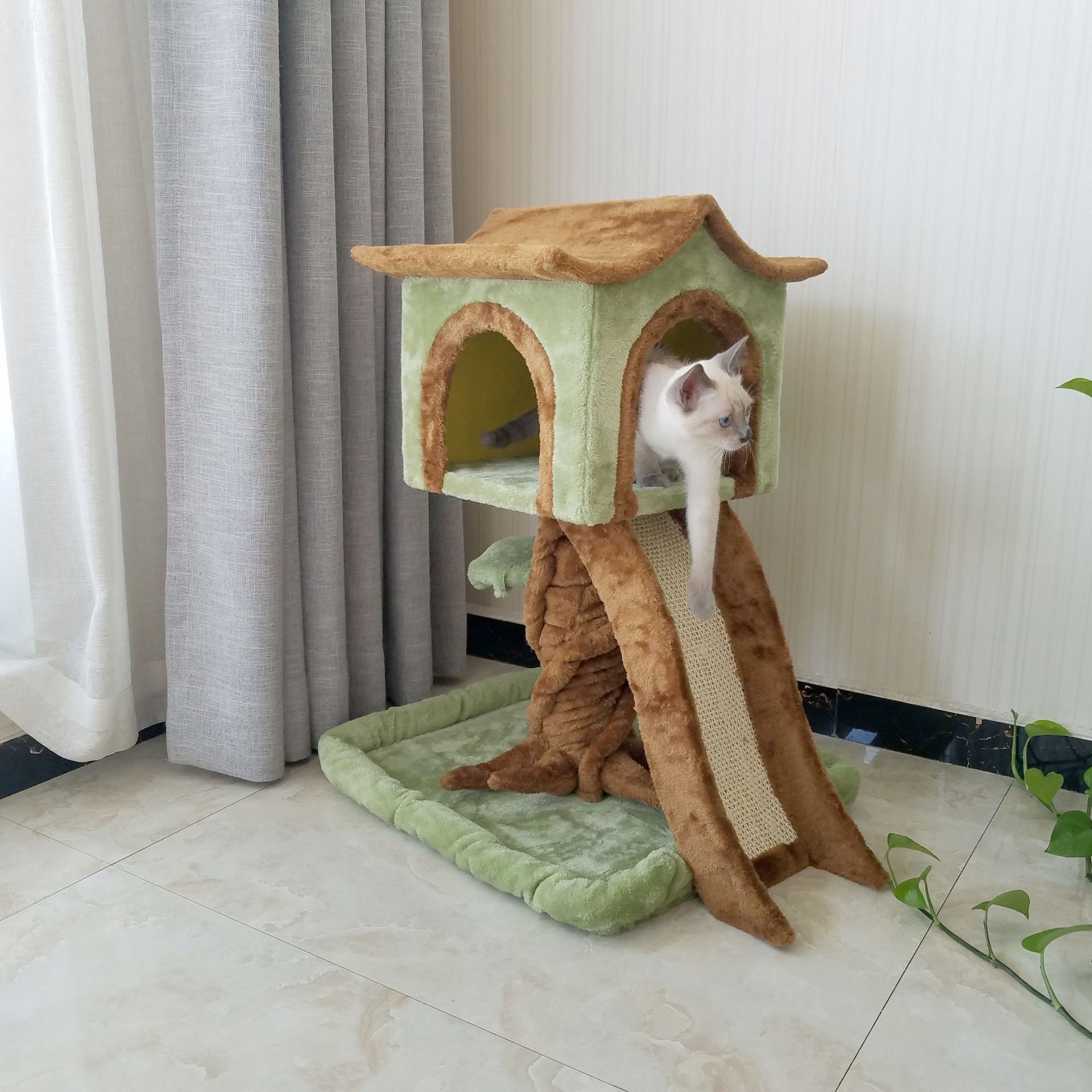 木质猫爬架 猫窝猫树宠物玩具批发 萌宠树屋宠物用品-阿里巴巴