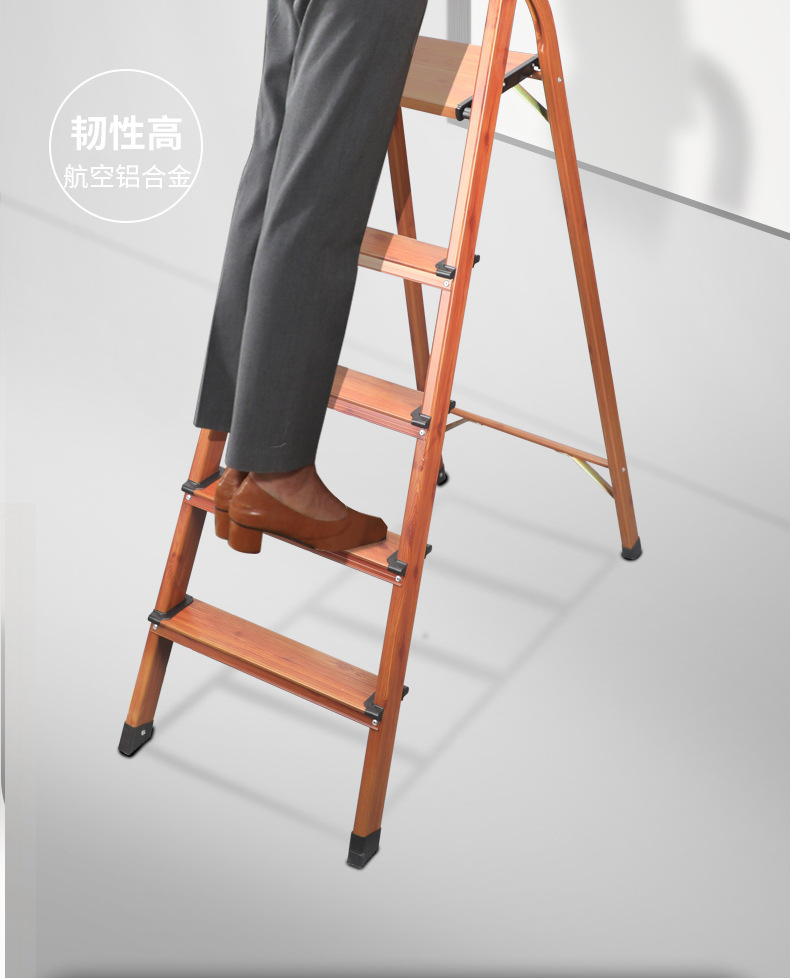 铝合金梯子便携登高小扶梯加厚室内轻便 楼梯家用折叠人字梯