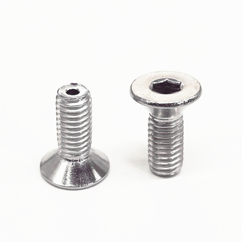 平杯真空排气螺丝中空穿孔螺丝304平头内六角通孔型螺栓fcbas6-10