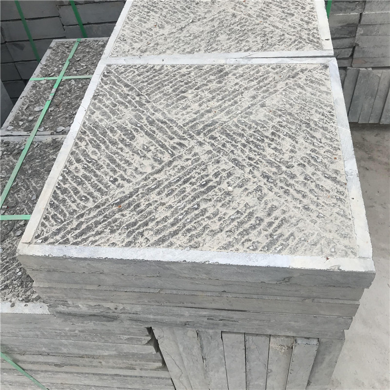 供应荔枝面剁斧面青石板 手工錾道面铺地石 手工錾道面台阶石