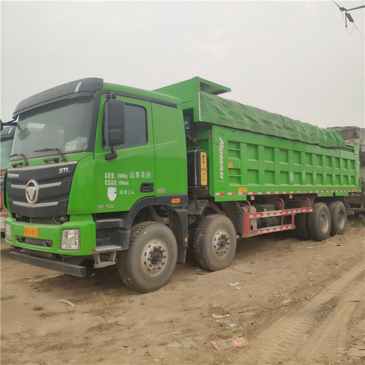 二手德龙前四后八工程自卸车四桥翻斗车8.