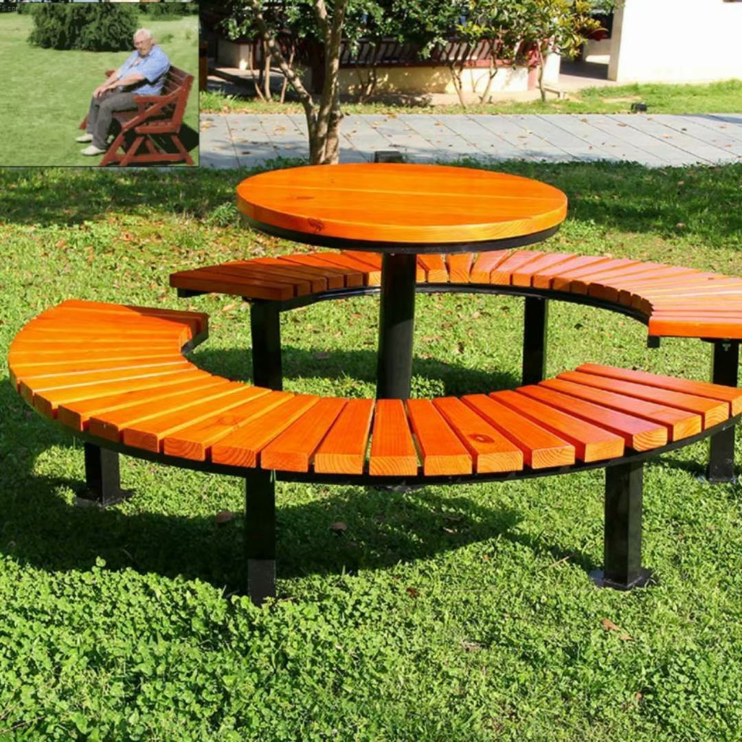 厂家销售公园椅 树围椅 围树椅 塑木公园椅 户外休闲椅