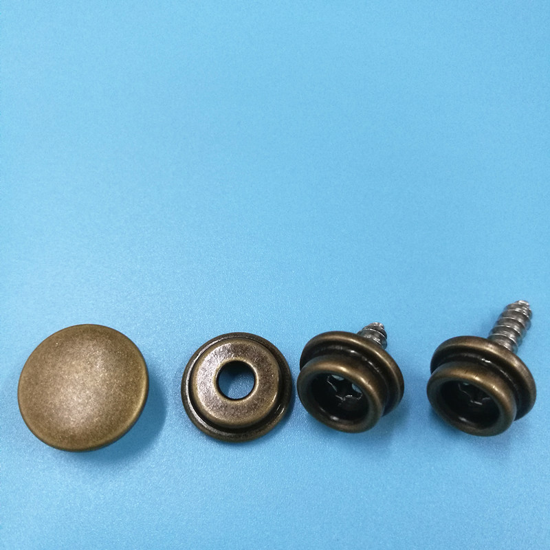 直销高档铁螺丝大白扣篷布螺丝钉固定扣游艇螺丝扣10mm铁螺丝扣