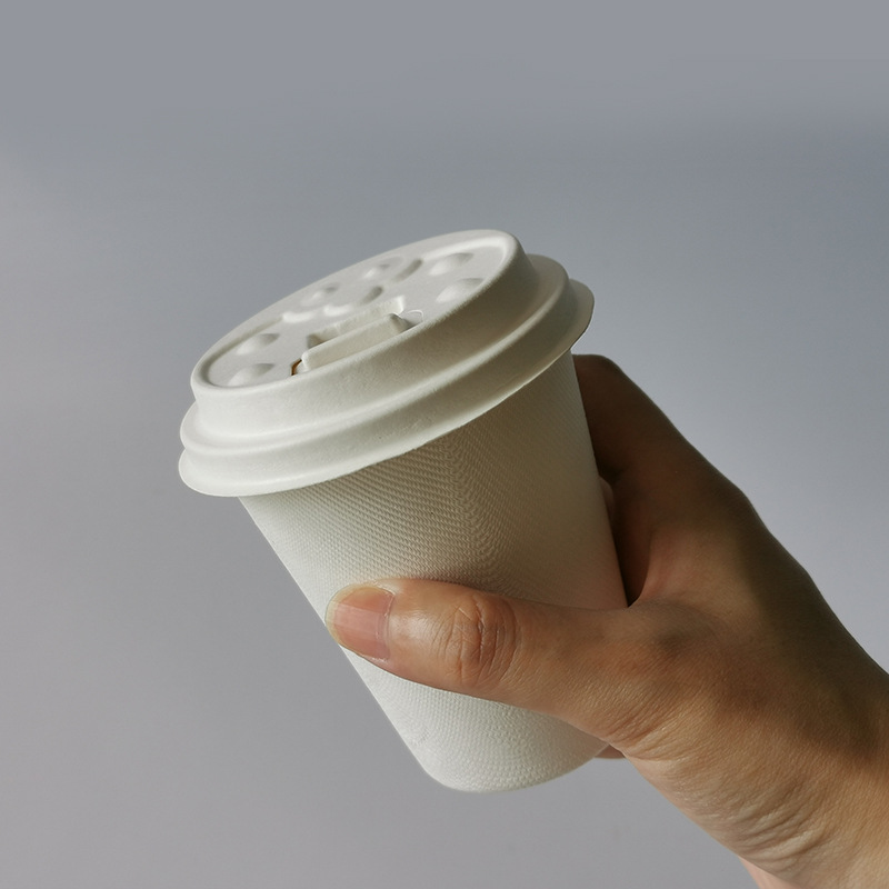 厂家一次性甘蔗浆可降解纸杯子咖啡奶茶水杯杯子