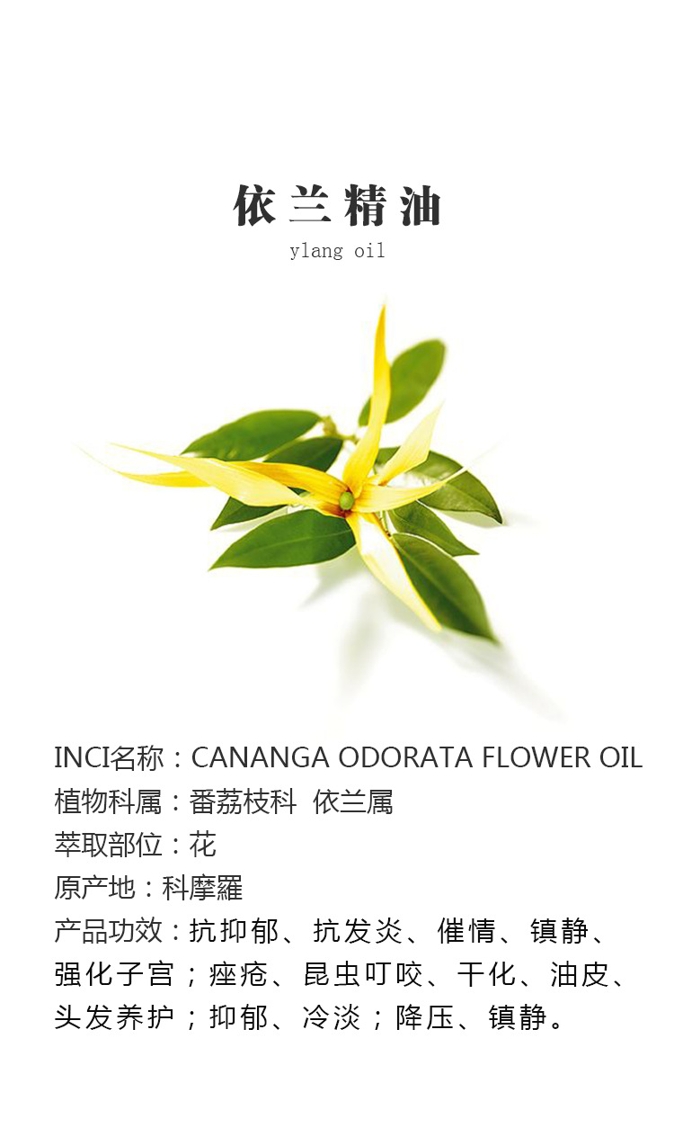法国进口依兰单方精油香薰精油手工皂原料批发厂家按摩油代加工