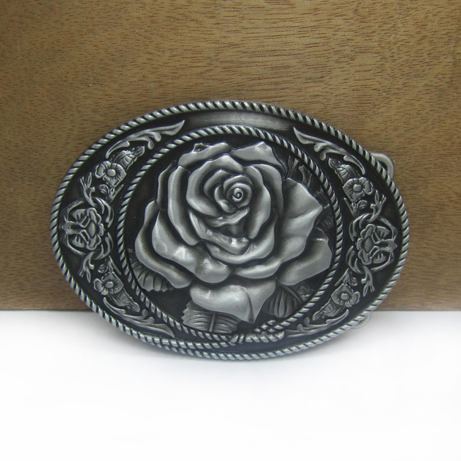 bullzine 锌合金玫瑰花皮带扣02682-1 现货批发 量大价格从优