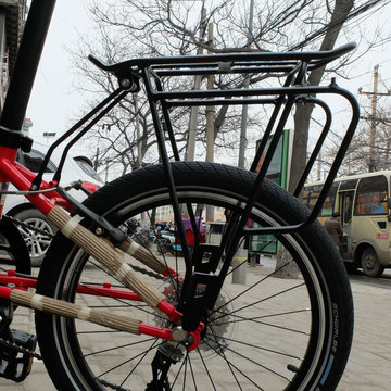 山地车铝合金货架 可载人后座架川藏骑行后架20寸折叠自行车尾架