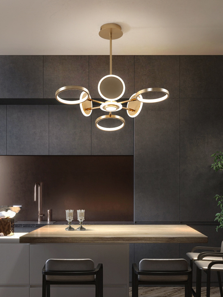 客厅吊灯简约现代大气餐厅灯北欧风创意个性卧室书房网红分子灯具