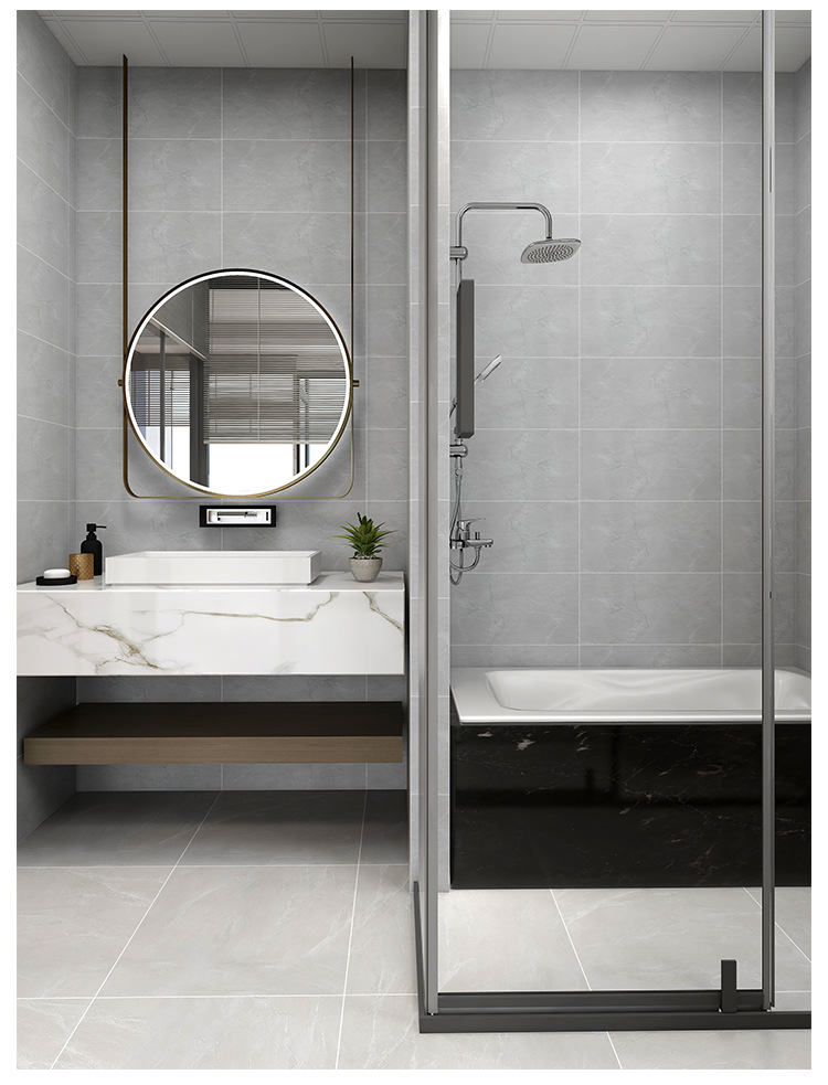 闪电纹瓷砖水泥灰石纹地砖卫生间墙砖厨房客厅卧室仿古砖配套尺寸