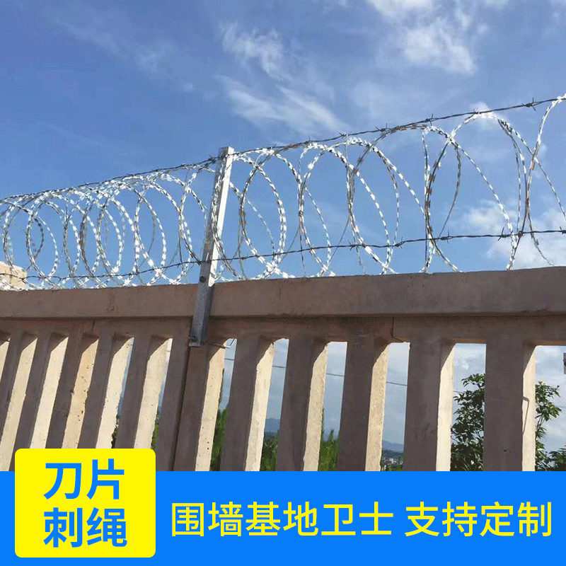 刀片刺绳 别墅建筑攀爬护栏网养殖基地围墙防护网刺绳铁丝网