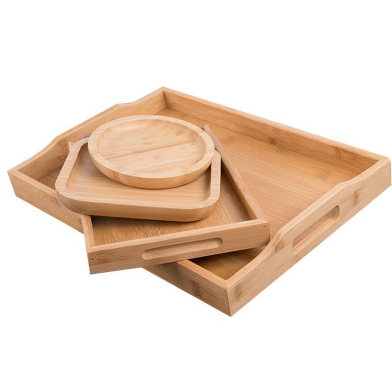 日式竹木托盘创意定制木质托盘 实木快餐盘水果茶具托盘烧烤盘子