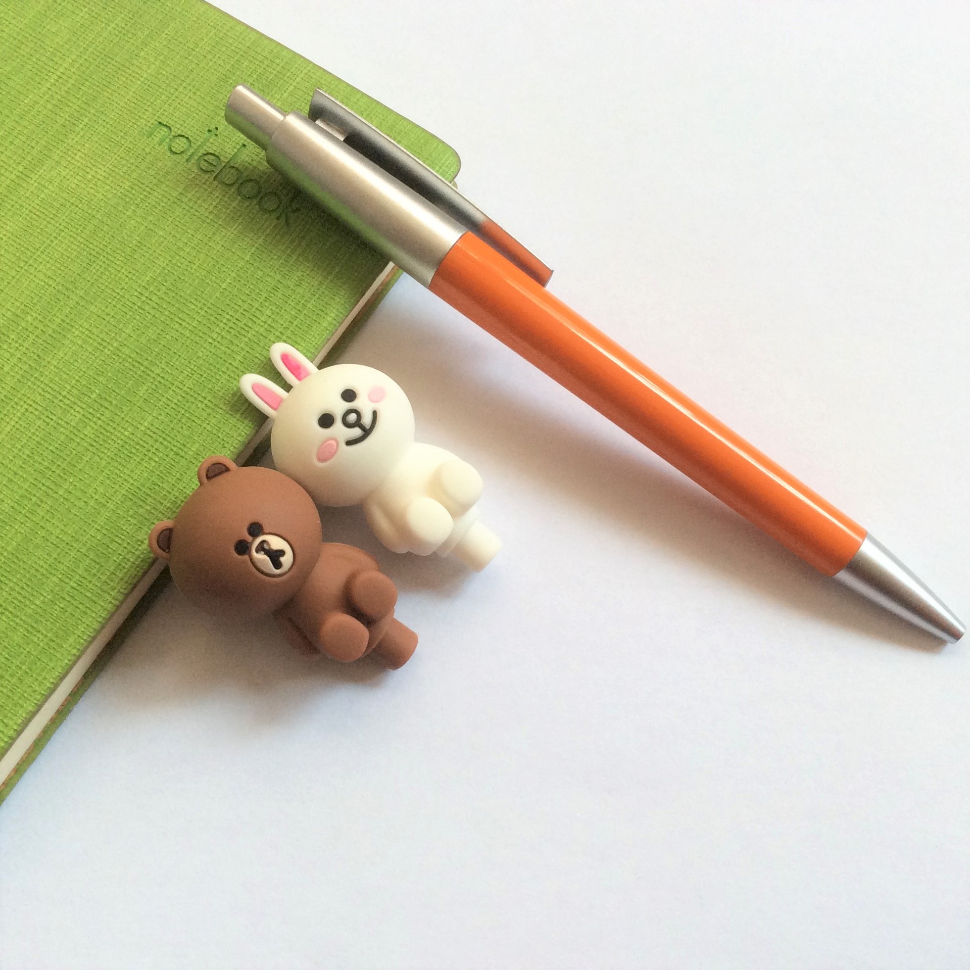 卡通熊硅胶笔帽可妮兔3d立体笔头圆珠笔铅笔钢笔文具配件
