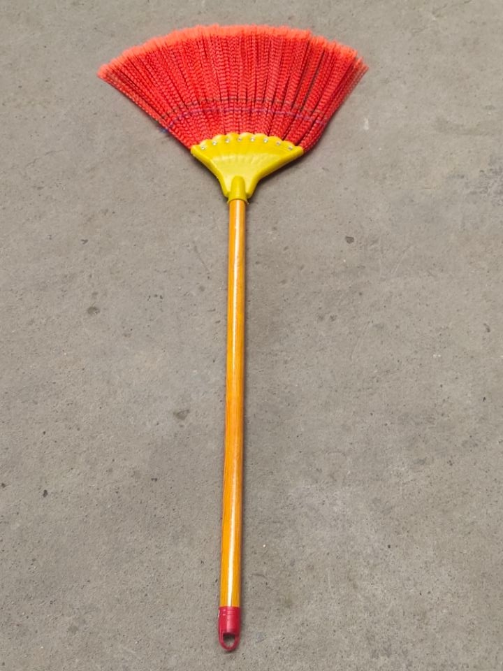 新款波纹丝扫帚塑料扫把扫帚八钉硬毛学校环卫家用物业保洁