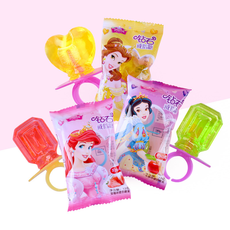 好心情公主戒指糖18颗盒装结婚戒指糖钻石糖工厂批发玩新年货零食