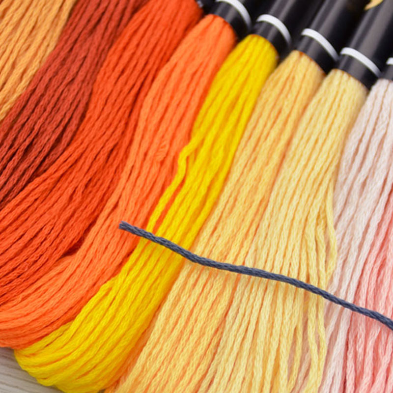 手工dyi刺绣线 447色十字带色号线 8米生态棉绣线