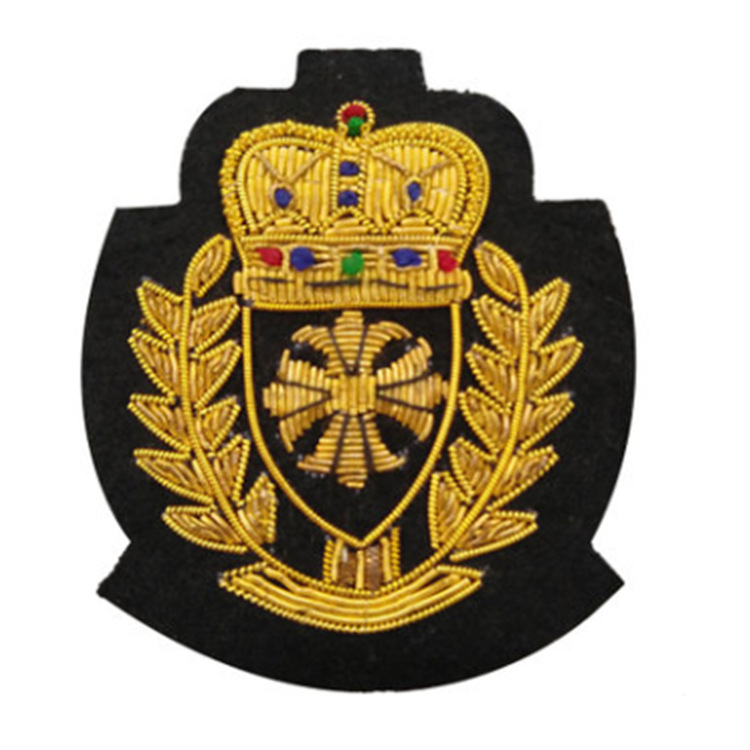 印度丝刺绣章定批发服装饰品金属丝弹簧丝绣花胸章臂章可加设计